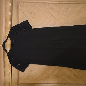 Joe Fresh Black dress with crocheted sleeves. Size 4.